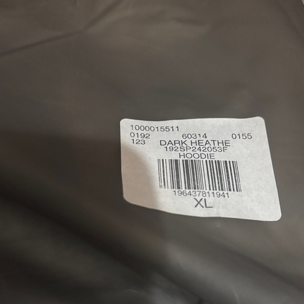 Fear of God Essentials Dark Heather Oatmeal Hoodie Sweatshirt Size XL - Picture 4 of 4